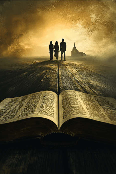 A couple sitting apart on a bench — biblical view on divorce and what Scripture says