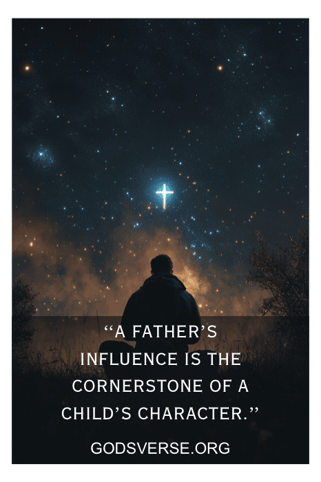faith based fathers day quotes for godly boyfriend - man kneeling reverently in prayer beneath starry night sky
