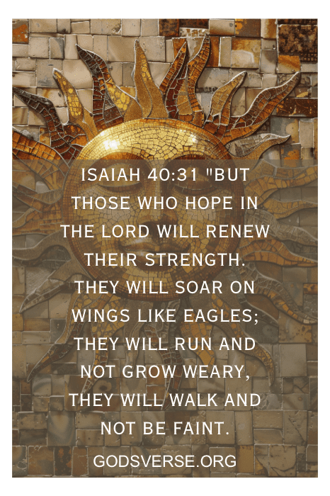 Bible verse for someone who is dying - Isaiah 40:31 Scripture renew their strength golden sunrise